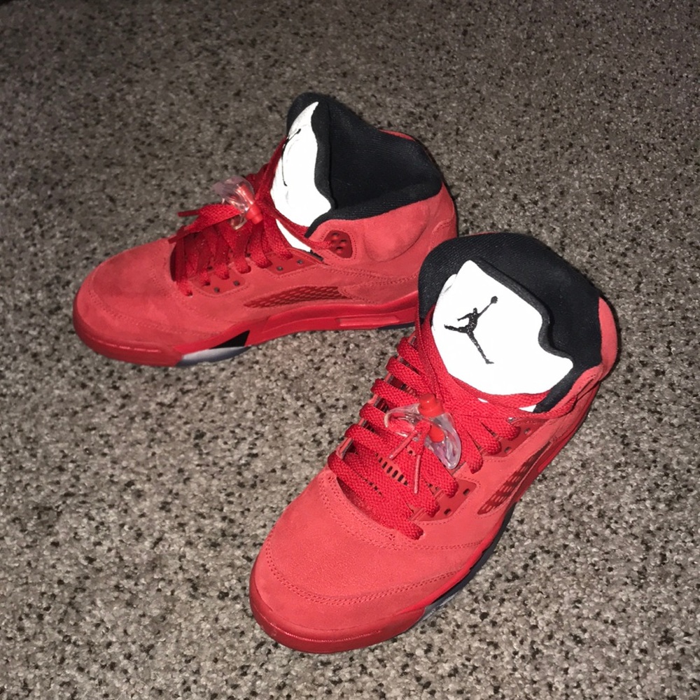 Jordans 5 Retro Red Suede